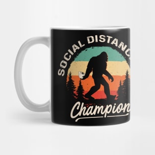 Funny Bigfoot Social Distancing Champion with Toilet Paper Mug